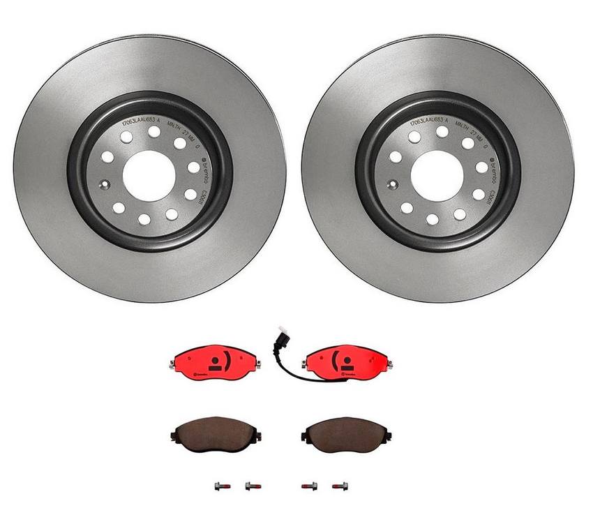 VW Brakes Kit - Brembo Pads and Rotors Front (340mm) (Ceramic) 8V0698151C - Brembo 3250563KIT